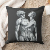 Android Union: Cyborg Couple Throw Pillow クッション (ブランケット)