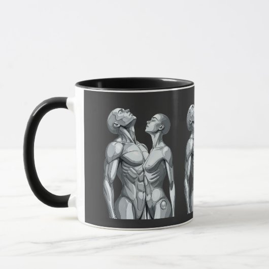 Android Union: Cyborg Couple Two-Tone Coffee Mug マグカップ (左)