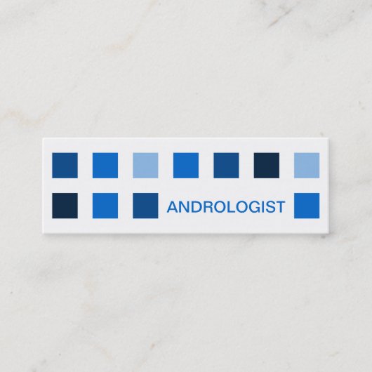 ANDROLOGIST (モダン正方形) スキニー名刺 (正面)
