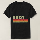 ANDYギフト名パーソナライズされたおもしろいレトロヴィンテージBi Tシャツ (デザイン正面)
