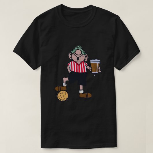 ANDY CAPP RED AND WHITE FOOTBALL SHIRT Tシャツ (デザイン正面)