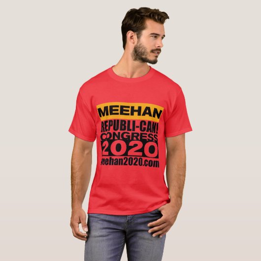 Andy Meehan for Congress REPUBLI-CANシャツ Tシャツ (正面フル)