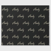 Andy Vorname Name edles Geschenkpapier Papier ラッピングペーパー (フラット)