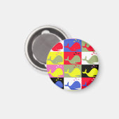 Andy Whale-Hole™_roundマグネット マグネット (正面/裏面)