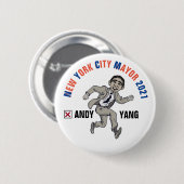 Andy Yang for NYC Mayor 2021 缶バッジ (正面&裏面)
