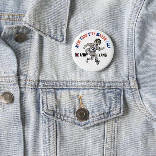 Andy Yang for NYC Mayor 2021 缶バッジ (インサイチュ)