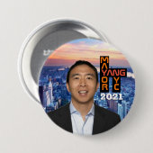 Andy Yang for NYC Mayor 2021 缶バッジ (正面&裏面)
