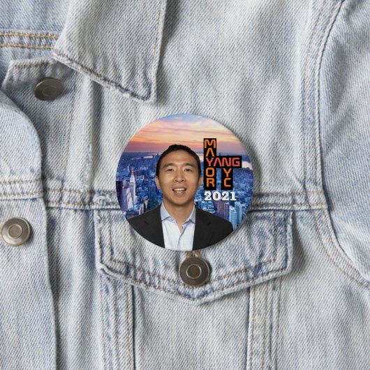 Andy Yang for NYC Mayor 2021 缶バッジ (インサイチュ)