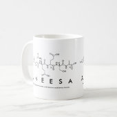 Aneesaペプチド名mug コーヒーマグカップ (正面左)