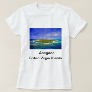 Anegadaの島か旗上B.V.I. Tシャツ