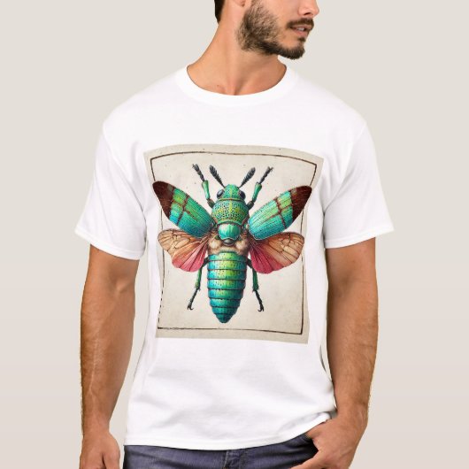 Anelaphus Insect Top View 300724IREF202 - Watercol Tシャツ (正面)