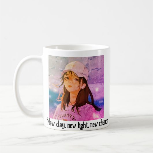 AnemiカップNot a朝の人マグカップ コーヒーマグカップ (左)