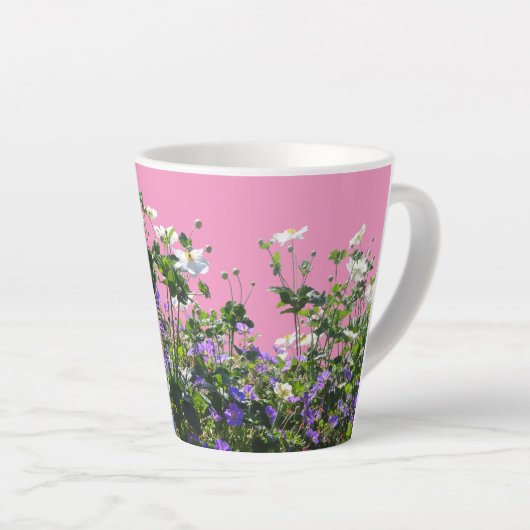AnemoneとGeranium Cust.ピンクラテマグ カフェラテマグ (右アングル)