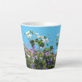 AnemoneとGeranium Cust.ブルーラテマグ カフェラテマグ (正面)