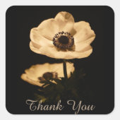 Anemoneエレガント花ありがとう スクエアシール (正面)