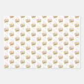 Anemoneピンクの花水彩手色彩の鮮やか形 ラッピングペーパーシート (正面3)