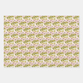 Anemoneピンクの花水彩手色彩の鮮やか形 ラッピングペーパーシート (正面)