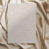 Anemoneブーケ結婚式の日付を保存 箔招待状