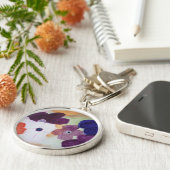 Anemone春の花キーリング キーホルダー (側面)