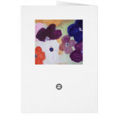 Anemone春の花誕生日カード (裏面)