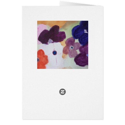 Anemone春の花誕生日カード (裏面)