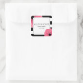 Anemone + ストライプAddressesステッカー スクエアシール (バッグ)