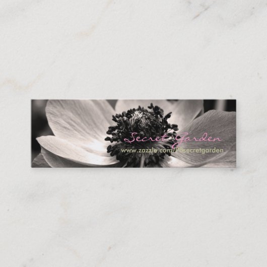 Anemone 1花の写真名刺 スキニー名刺 (正面)