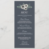 Anemone and Eucalyptus Wedding Menu メニュー (正面)