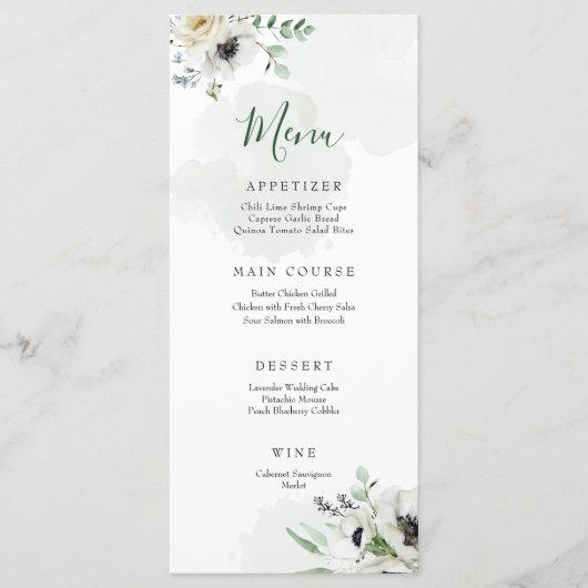 Anemone Boquetメニュー メニュー (正面)