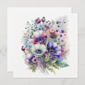Anemone Boquet Greetings Card (正面/裏面)
