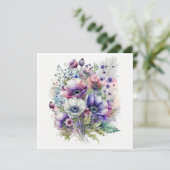 Anemone Boquet Greetings Card (スタンド正面)