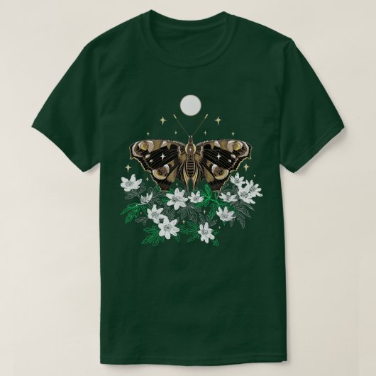Anemone Dark春蝶wで夜の蛾 Tシャツ (デザイン正面)
