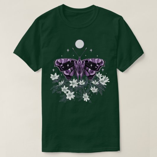 Anemone Dark春蝶wで夜の蛾 Tシャツ (デザイン正面)
