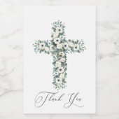 Anemone Eucalyptus十字宗教ありがとう ワインラベル (シングルラベル)