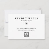 Anemone Flower Electronic QRコード結婚くもの巣サイト 出欠カード (正面)