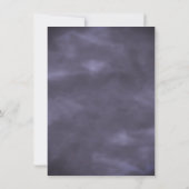 Anemone Garden Cream Purple Boho Baby Shower 招待状 (裏面)