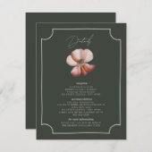 Anemone hand 縁ど Drawn  Green結婚の詳細 エンクロージャーカード (正面/裏面)