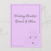 Anemone on薄紫結婚のBreakfast Enclosure Card エンクロージャーカード (正面)