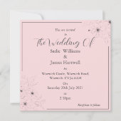 Anemone on 淡い色のバラ* 招待状 (正面)