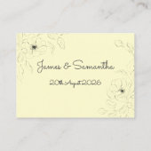 Anemone on a Cream backgroundフラット座席表* プレイスカード (裏面)