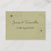 Anemone on a Sage背景フラット座席表* プレイスカード (裏面)