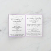 Anemone on Light薄紫折り畳み招待状 招待状 (内部)