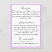 Anemone on Light薄紫披露宴エンクロージャカード エンクロージャーカード (裏面)