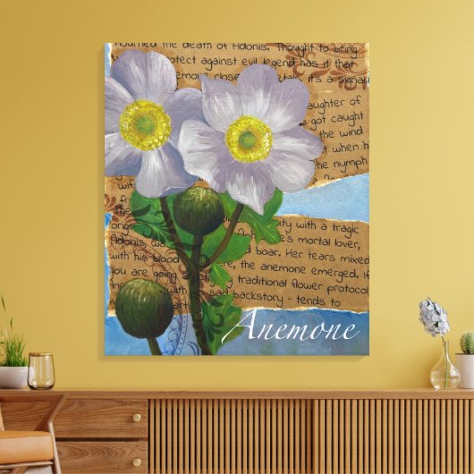 Anemone Stretched Canvas Print キャンバスプリント (インサイチュ (リビング))