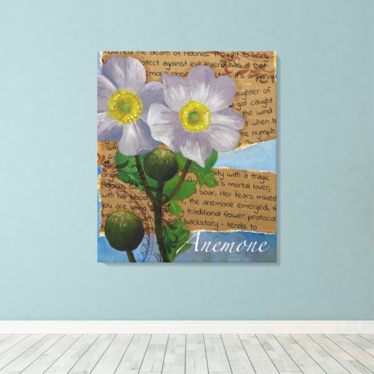 Anemone Stretched Canvas Print キャンバスプリント (インサイチュ (ウッドフロア))