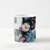 Anemone Wildflowers:ヴィンテージ水彩パターン コーヒーマグカップ (中央)