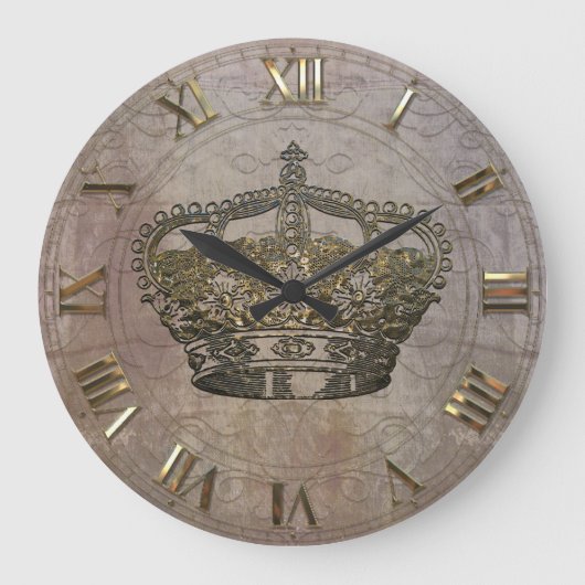 Anémoneatheの王冠 ラージ壁時計 (正面)