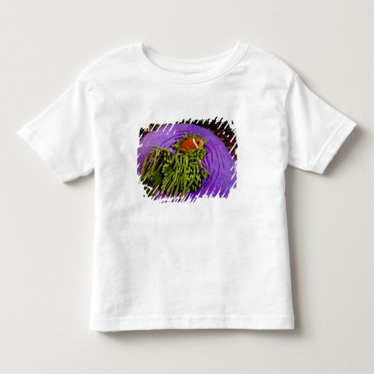 Anemonefishおよび大きいアネモネ トドラーTシャツ (正面)