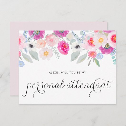 Anemonesかわいらしは私の個人的な付き添い人 インビテーションポストカード (正面/裏面)