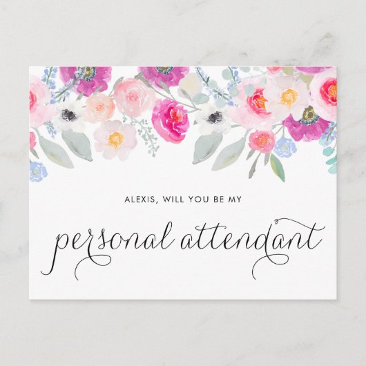 Anemonesかわいらしは私の個人的な付き添い人 インビテーションポストカード (正面)